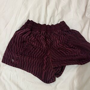 Maroon Lululemon shorts